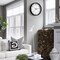 Clockswise Non-Ticking Quartz Wall Clock with Thermometer & Hygrometer - Battery Operated Plastic Analog Clock for Temperature & Humidity Monitoring - Ideal for Home, Office or School, Black